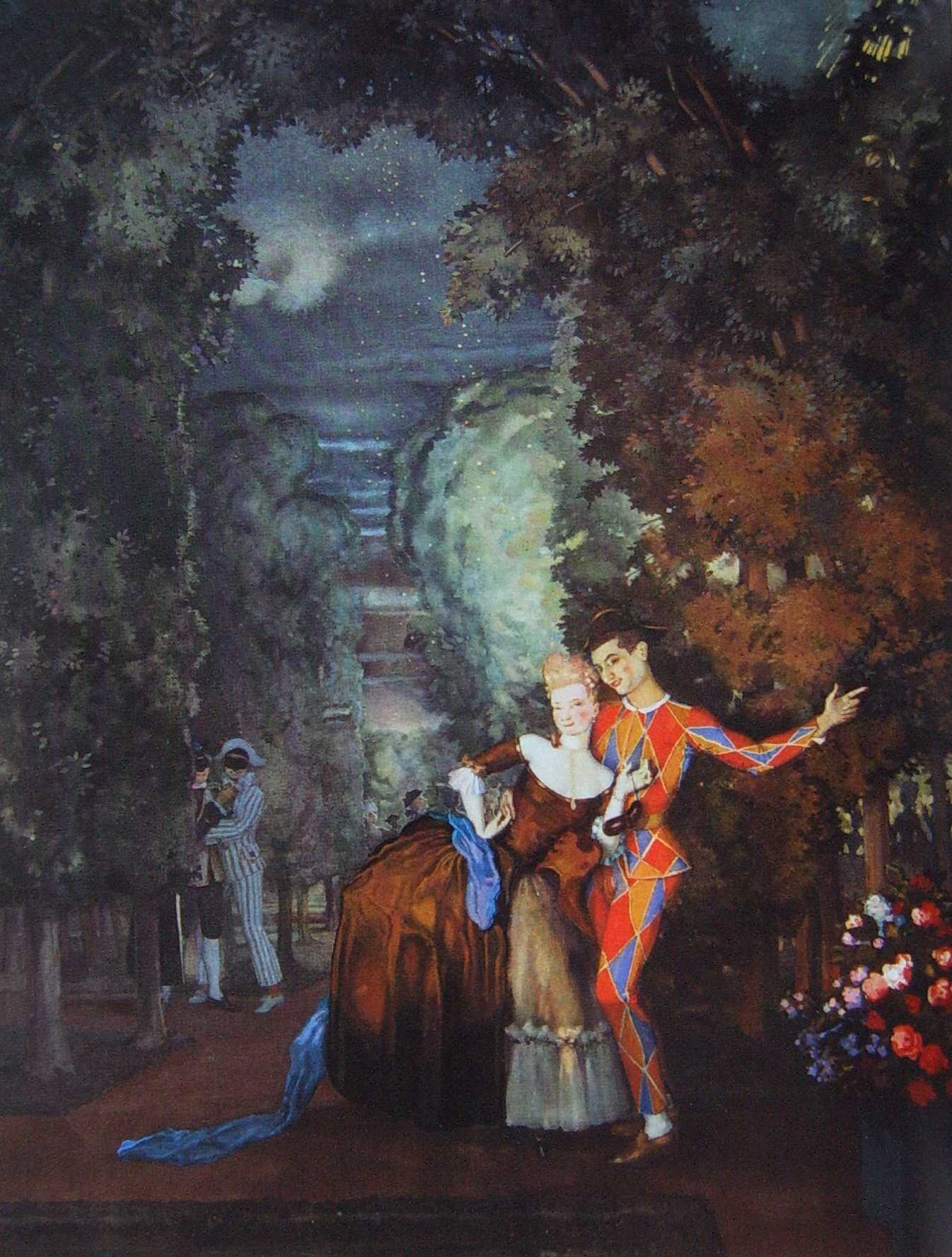 Сомов.Арлекин и дама.1912