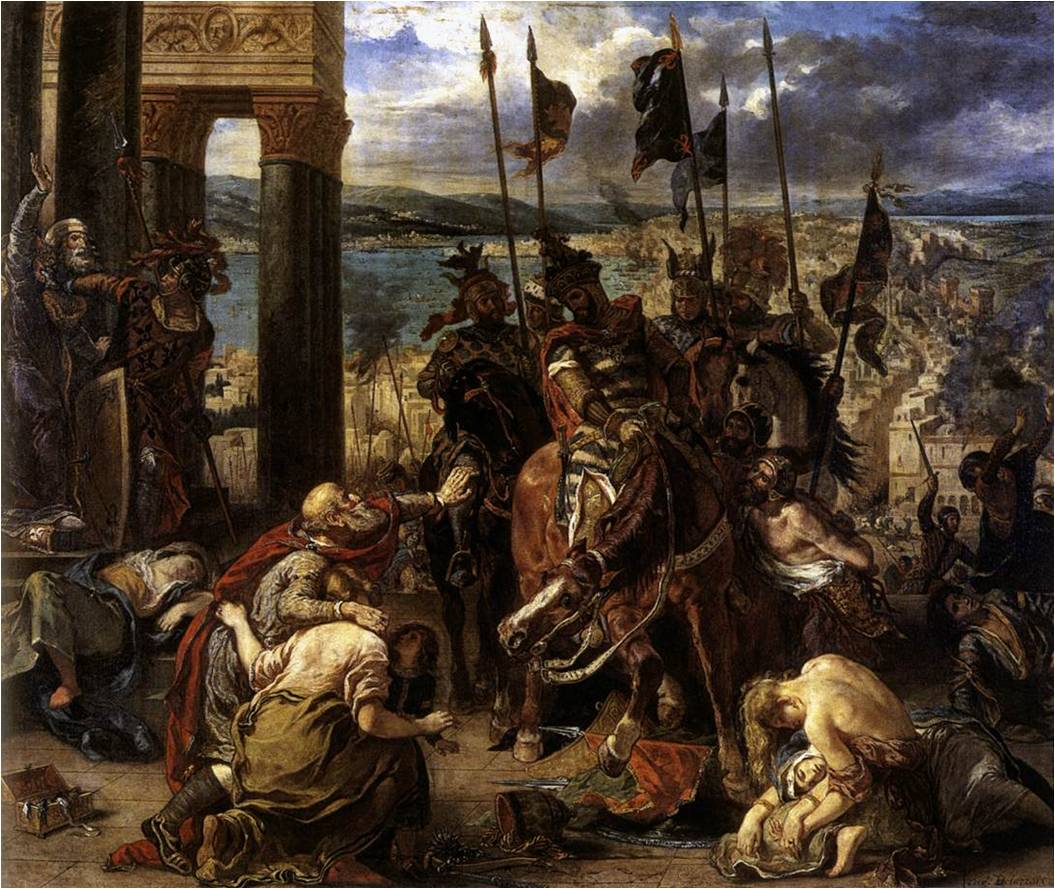 Делакруа. Вход крестоносцев в Константинополь. 1840 