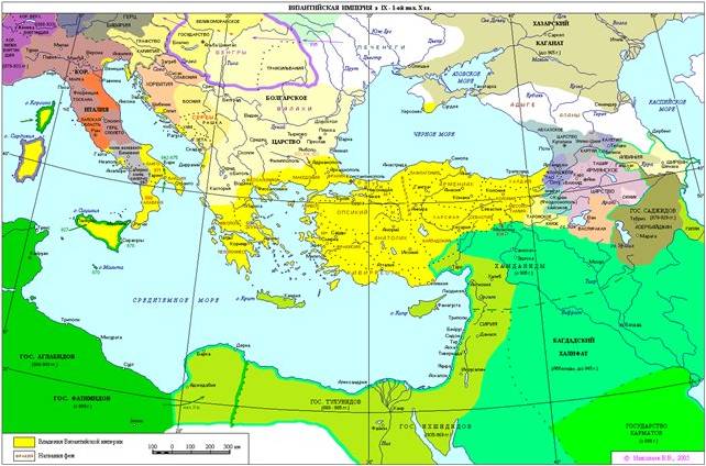 Восточная Римская империя (Византия) 9 в.