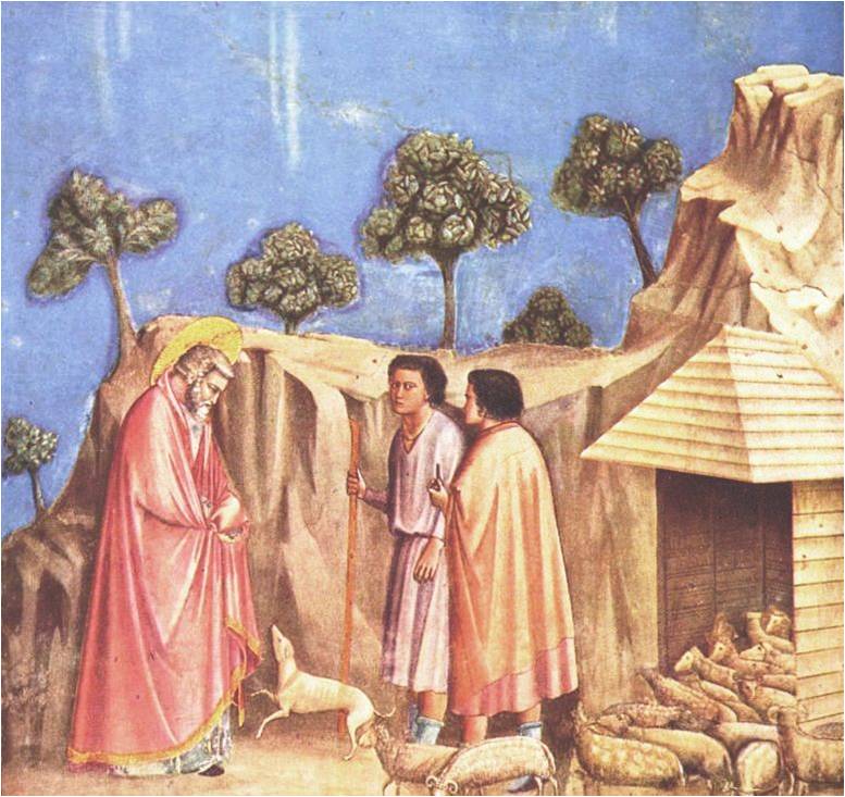 Истории Иоакима (отца Марии, Изгнание Иоакима из храма), Марии и Христа в передаче Джотто