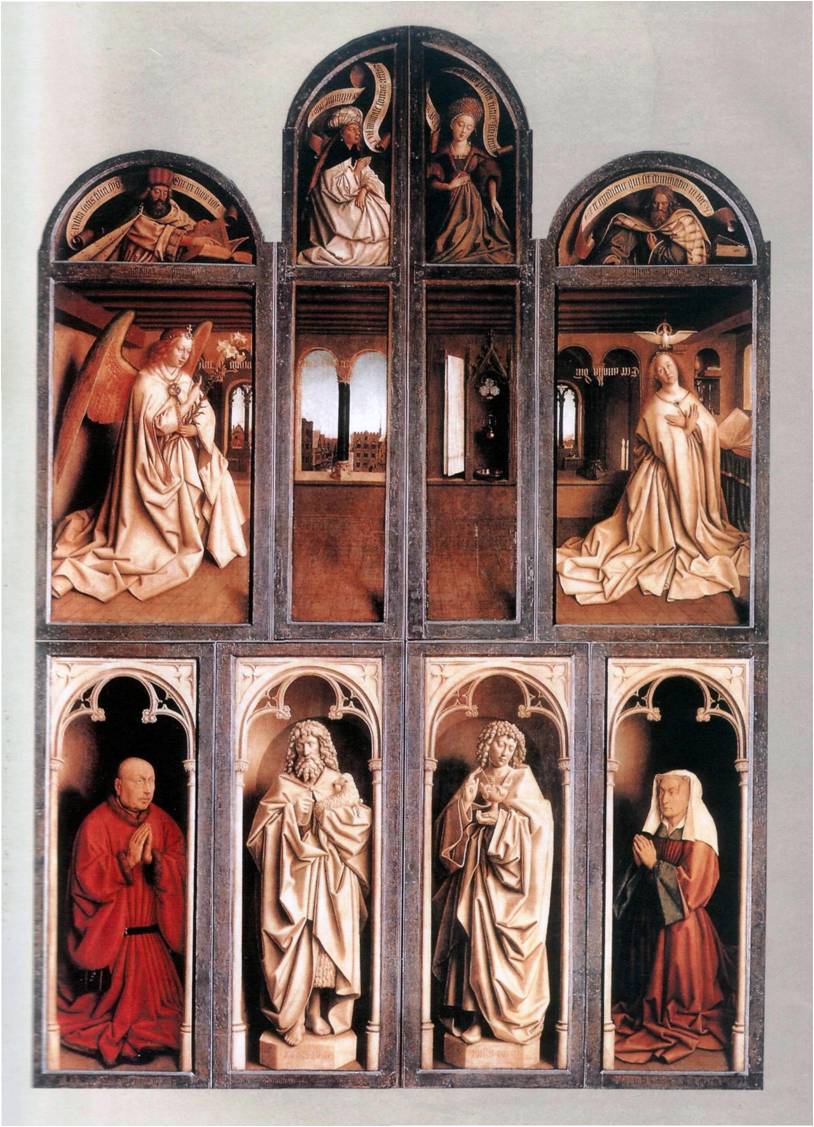 Гентский алтарь (в закрытом виде) . 1422—32.