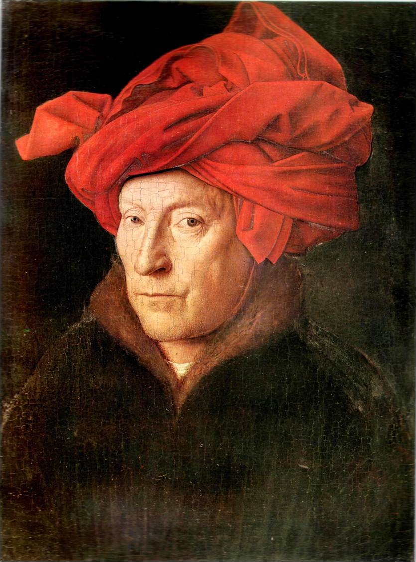 Человек в красном головном уборе. 1433.