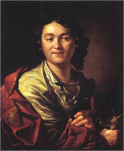 Портрет Ф. Г. Волкова. 1760 ГРМ.